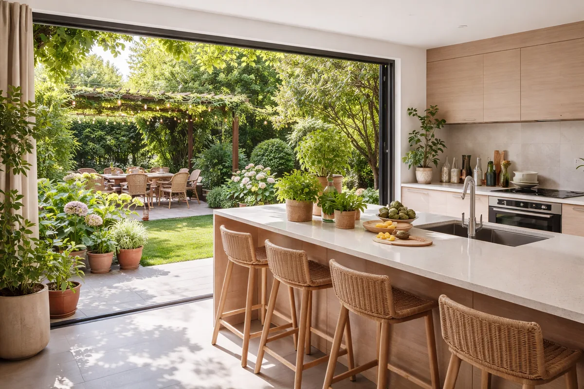 Les clés d'une décoration intégrative entre cuisine et jardin